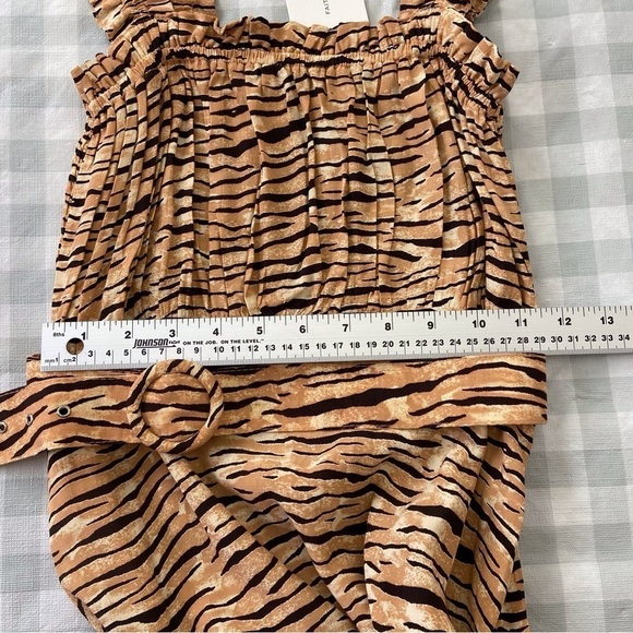 Faithfull the Brand maxi dress leopard prints animal lightweight yellow smock 6 - Picture 13 of 16